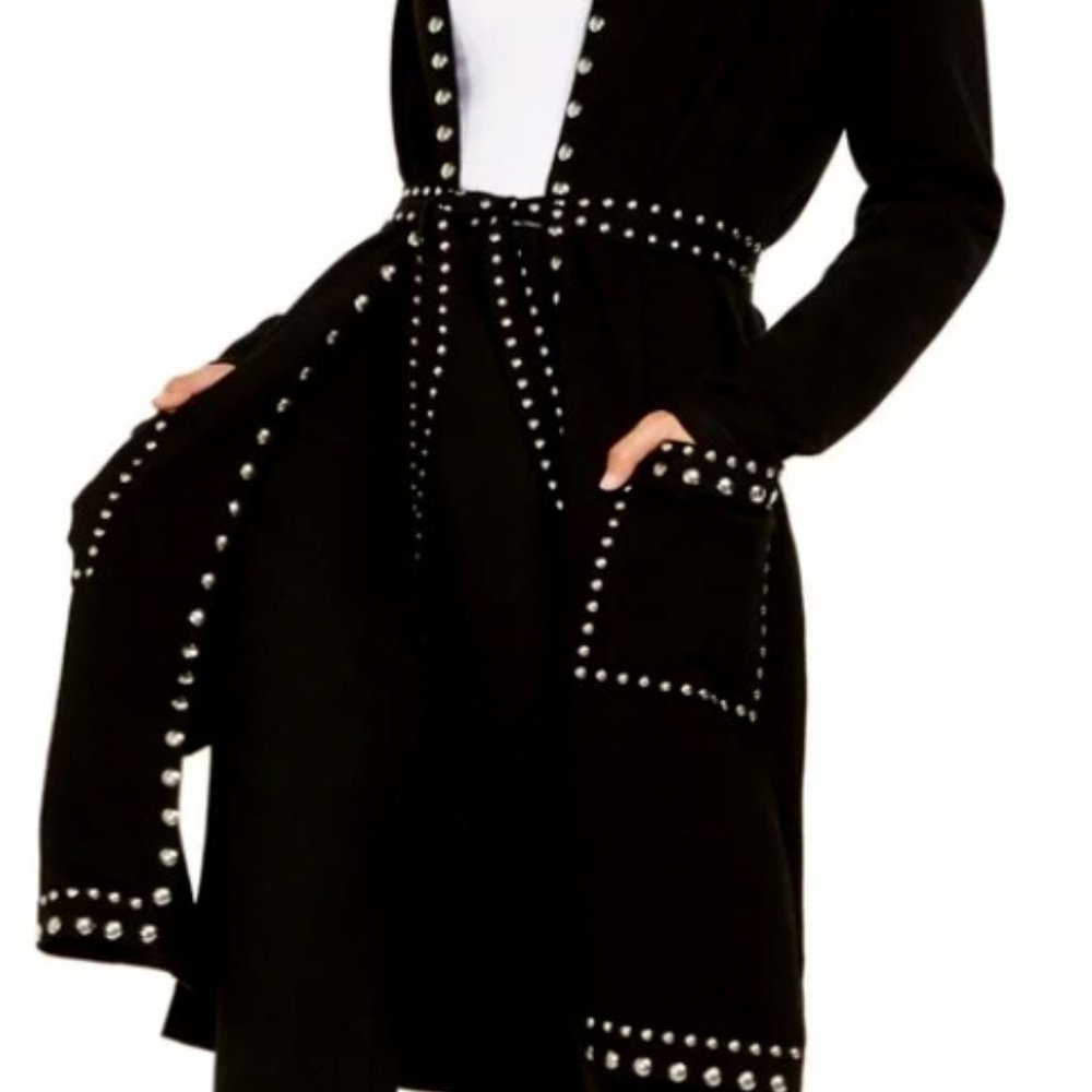 INC Black Studded Cardigan Large